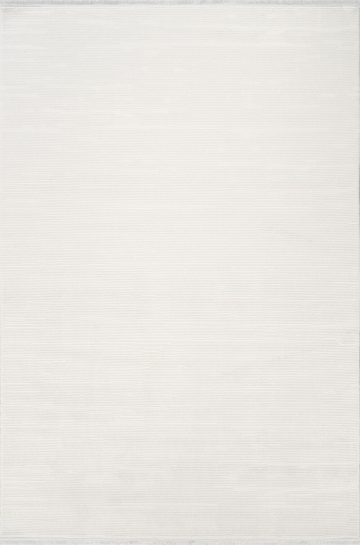 Safran 8151SA Ekru - Akrilik Dokuma Halı | Saçaklı Salon Halısı